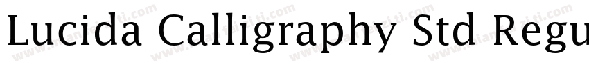 Lucida Calligraphy Std Regular字体转换